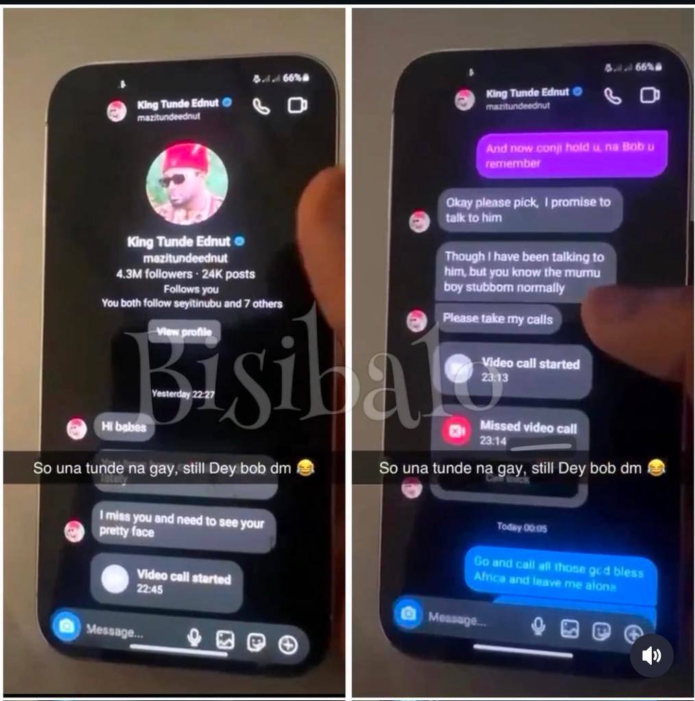 Screenshot of Tunde Ednut Leak Chat With Bobrisky Trending on X (1)