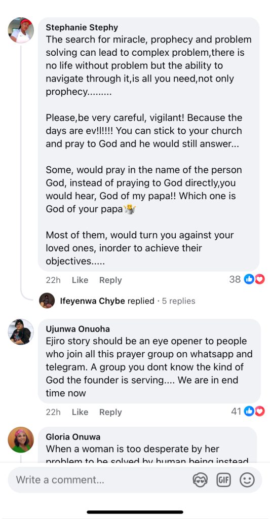 Comment about Ejiro online