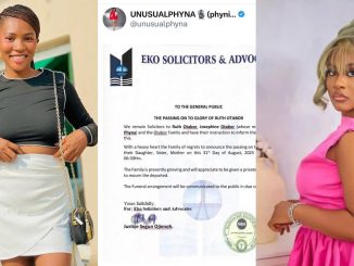Phyna Confirms Death of Her Sister Ruth After Being Hit by Dangote Truck