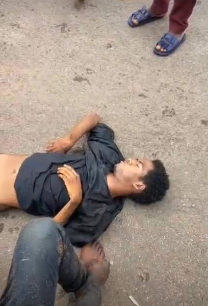 Sanku dead body on the ground