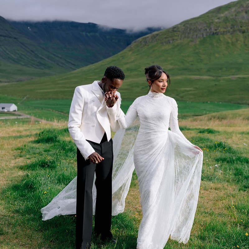Photos From Mr Eazi and Temi Otedola’s Wedding in Iceland