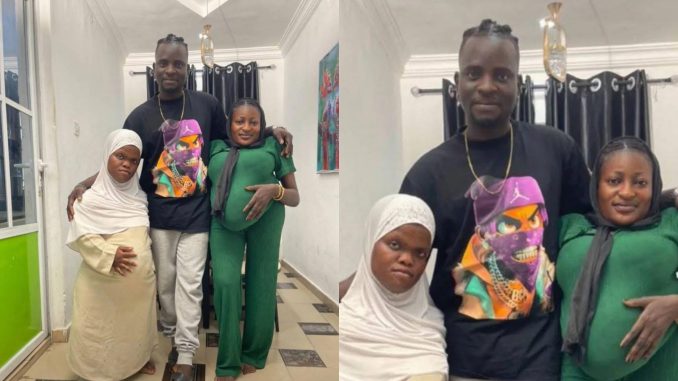 Man Sparks Reactions as Photo With Two Pregnant Partners Goes Viral