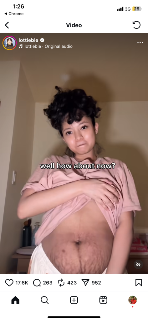 Lottie Bie Shows Her Real Mom Bod in Viral Video On Instagram